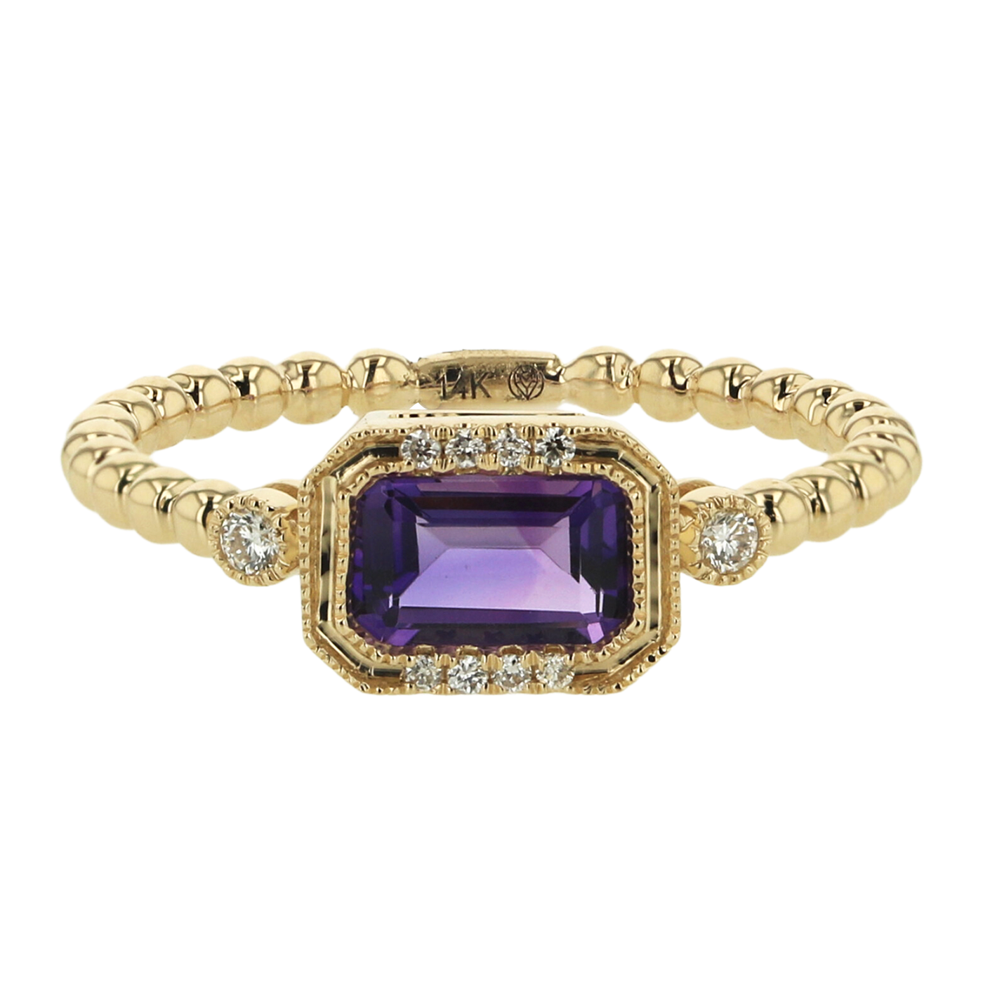 "Lilac Gleam" 0.51 CTW Amethyst and 0.05 CTTW Diamond Ring
