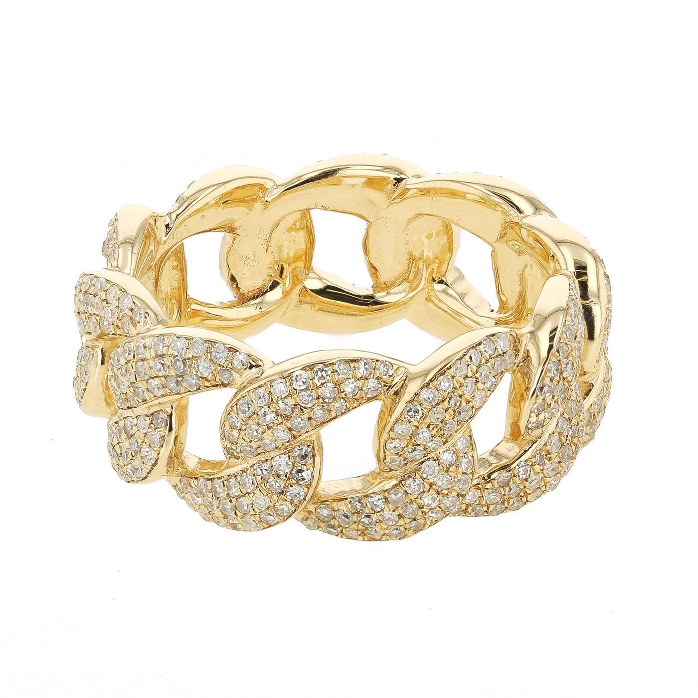 1.23 CTTW Chain Style Ring in 14K Yellow Gold