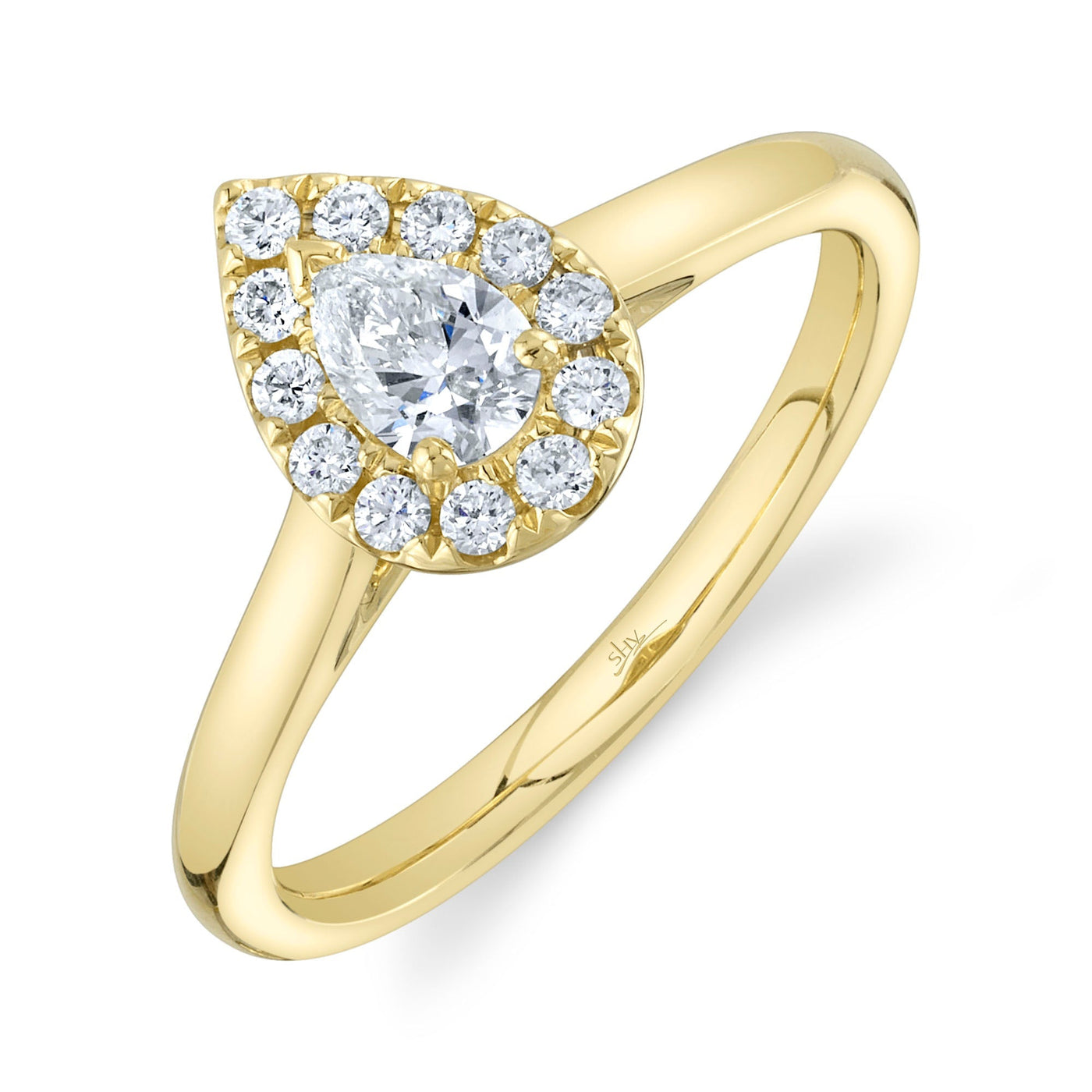 0.30CT-CTR(PEAR) 0.17CT-SIDE DIAMOND ENGAGEMENT RING