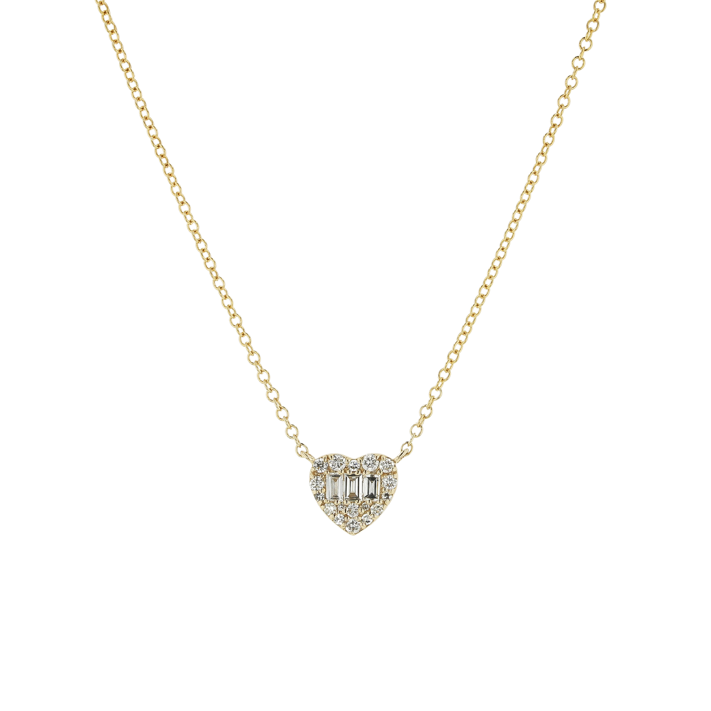 "Timeless Heart Pendant" 0.19 CTTW Diamond Pendant Necklace in 14K Yellow Gold