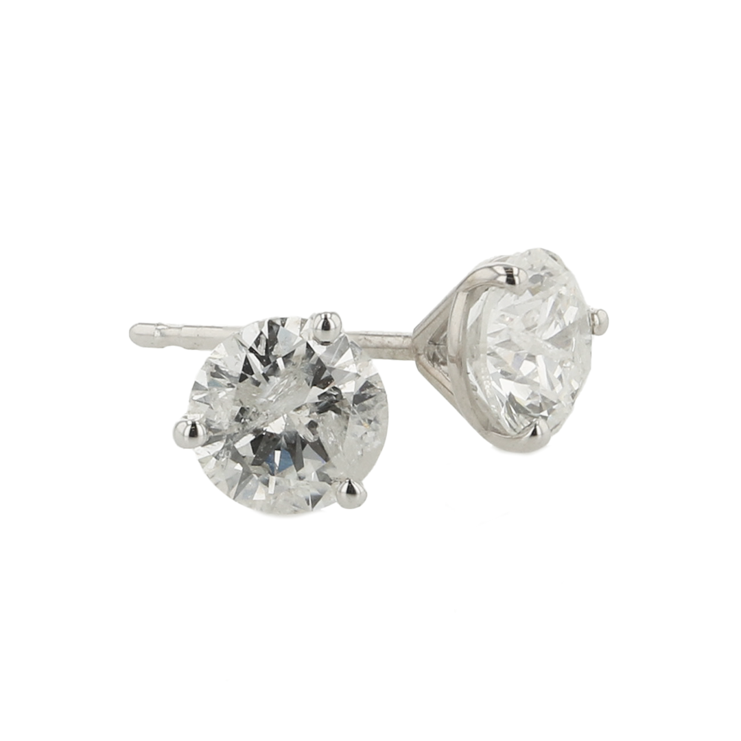 The Emma Diamond Earring Studs 1.05CTTW F SI RBS 14KWG STUDS – Bova  Diamonds