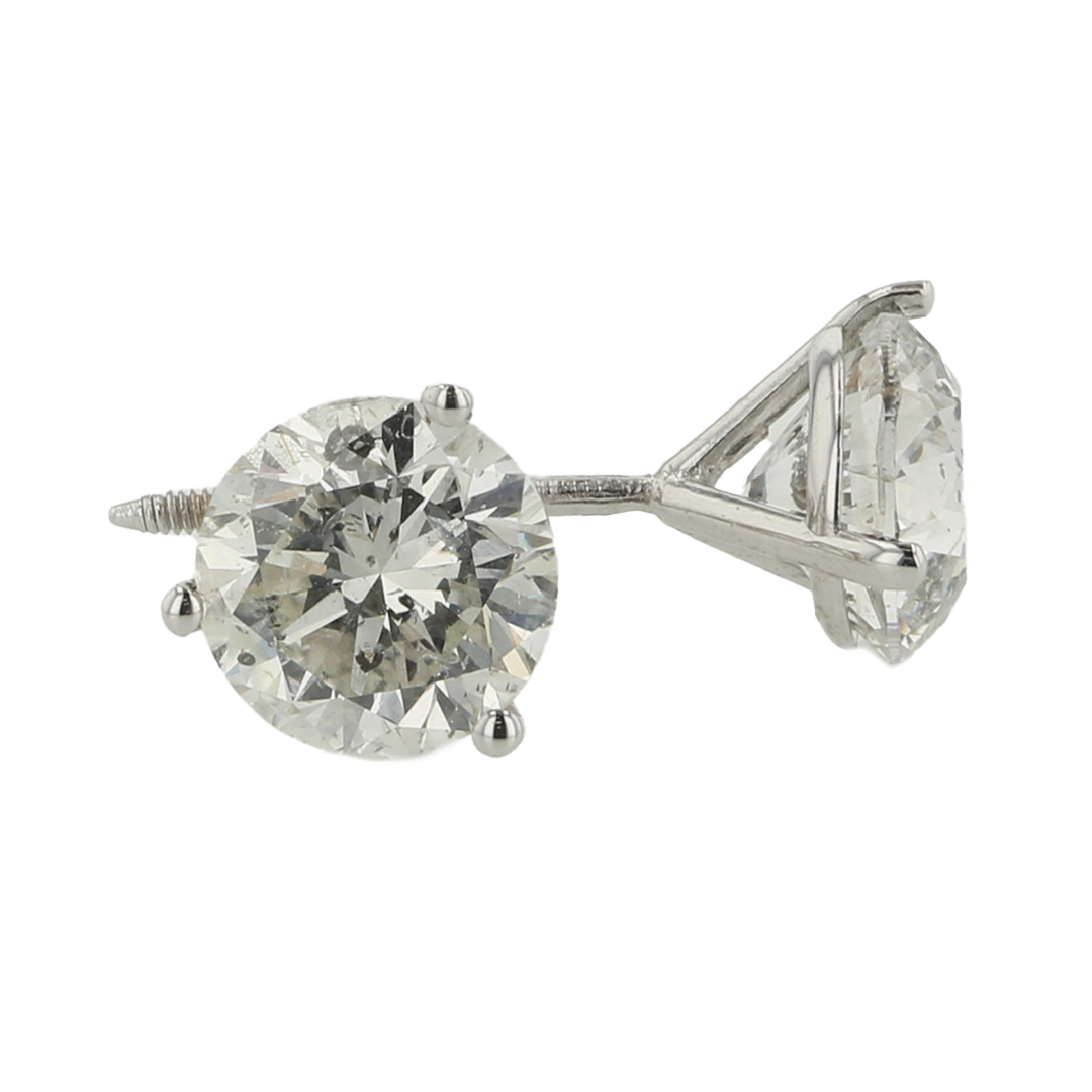 Time and Tru Women's Simulated Diamond Stud Earrings 6-Pack in Goldtone with Clear Crystal Stones