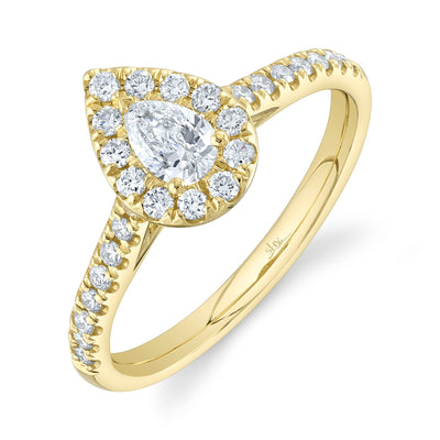 0.30CT-CTR(PEAR) 0.32CT-SIDE DIAMOND ENGAGEMENT RING