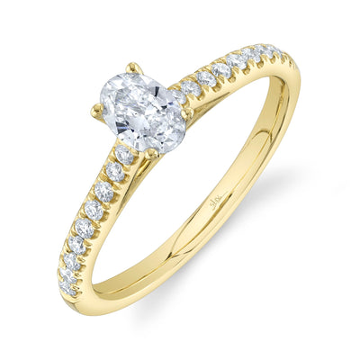 0.40CT-CTR(OVAL) 0.19CT-SIDE DIAMOND ENGAGEMENT RING